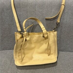 American Leather Crossbody Bag - Yellow